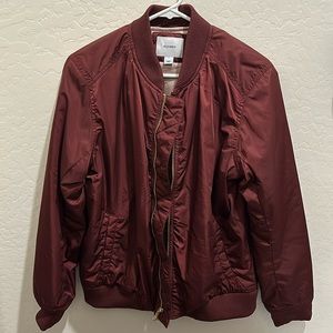 Old Navy Maroon bomber jacket size:L